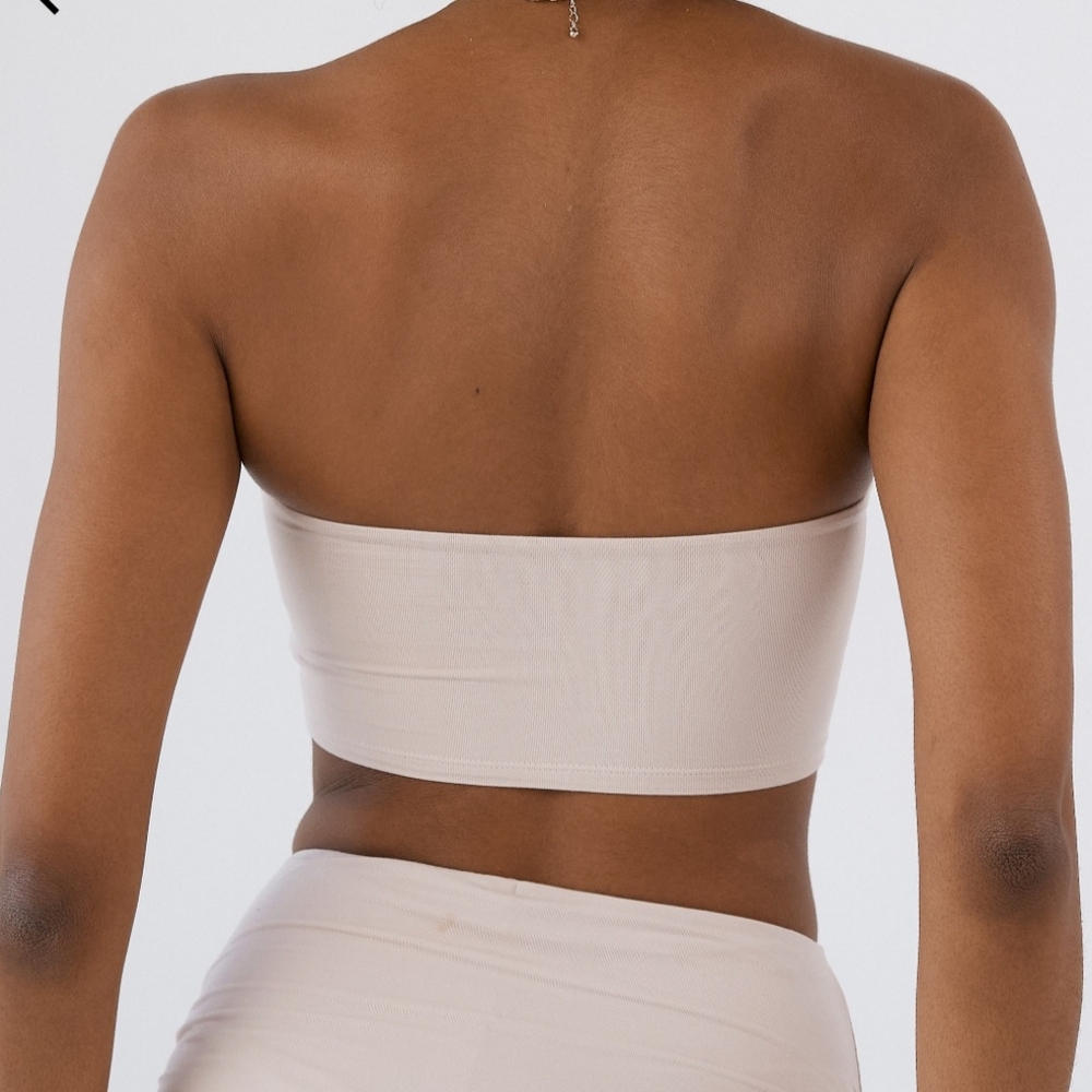 Klassy Network Brami,  V Tube Top in Sand, Size Medium, Worn Once - Picture 2 of 4